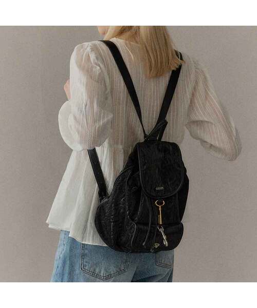 OMNIPOTENT(オムニポテント)の「key& backpack _2color(バックパック/リュック・レディース・ブラック×ブラック/ブラック・FREE)」の1枚目の写真