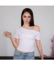 Sweet Angel Patchwork T-shirt [White]