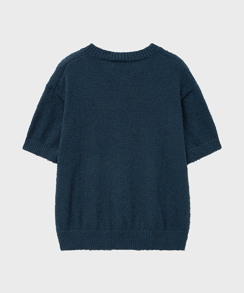 NOIRER(ノイア)の「ブークルVネックハーフニット(マリンブルー)(ニット/セーター・メンズ・その他・48/50)」の3枚目の写真