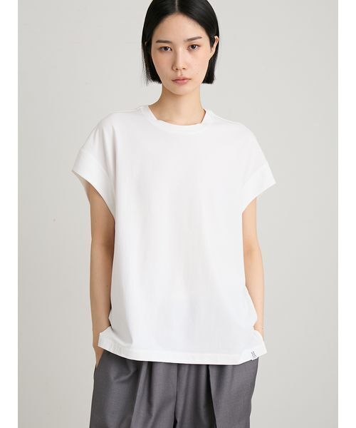 MIESROHE(ミースロエ)の「ノースリーブコクーントップス(Tシャツ/カットソー・レディース・ミント/ブラウン/ホワイト・F)」の4枚目の写真