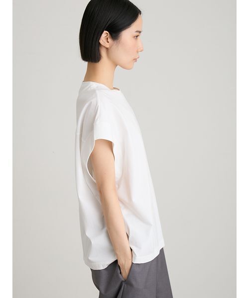 MIESROHE(ミースロエ)の「ノースリーブコクーントップス(Tシャツ/カットソー・レディース・ミント/ブラウン/ホワイト・F)」の5枚目の写真