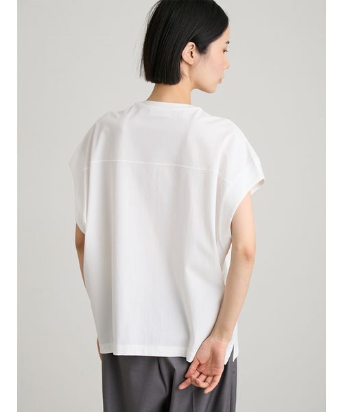 MIESROHE(ミースロエ)の「ノースリーブコクーントップス(Tシャツ/カットソー・レディース・ミント/ブラウン/ホワイト・F)」の6枚目の写真