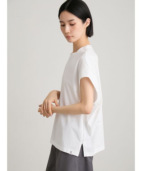 MIESROHE(ミースロエ)の「ノースリーブコクーントップス(Tシャツ/カットソー・レディース・ミント/ブラウン/ホワイト・F)」の11枚目の写真