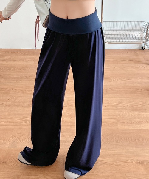 by LEGNA(バイレグナ)の「大人カジュアルワイドスウェットパンツ(その他パンツ・レディース・ネイビー/グレー/ピンク・L-Regular/S-Regular/M-Regular/L-Long/S-Long/M-Long)」の5枚目の写真