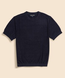 BROOKS BROTHERS | リネン クルーネック ショートスリーブ サマーセーター(ニット/セーター)