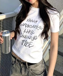 ハンドドローイングロゴフィットTシャツ