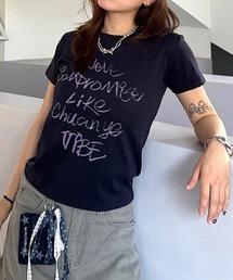 ハンドドローイングロゴフィットTシャツ