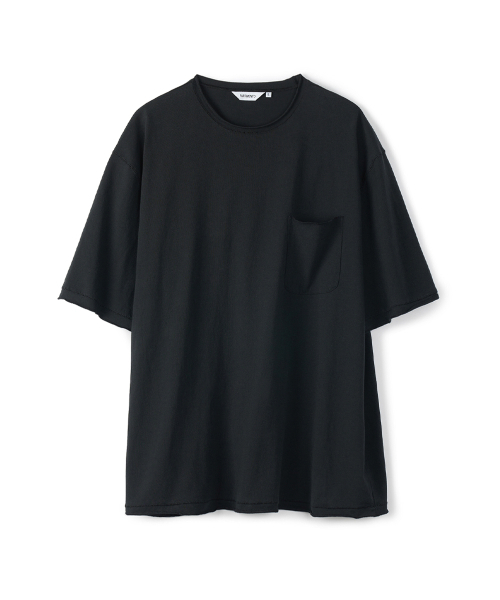 PARTIMENTO(パルティメント)の「ロウエッジポケットTシャツブラック(Tシャツ/カットソー・メンズ・その他・MEDIUM/LARGE)」の1枚目の写真
