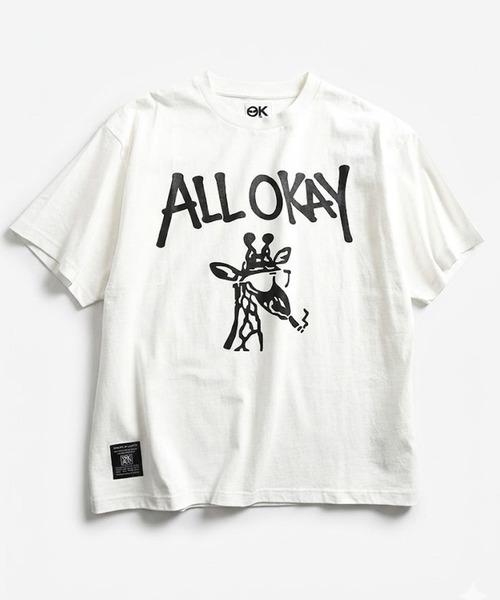 WEB限定価格】Tシャツ 半袖 メンズ 大きいサイズ ロゴ キリン プリント