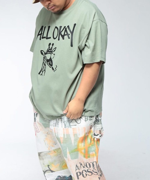 SAKAZEN(サカゼン)の「【WEB限定価格】Tシャツ 半袖 メンズ 大きいサイズ ロゴ キリン プリント クルーネック トップスカジュアル 春 夏(Tシャツ/カットソー・メンズ・ブラウン/カーキ/ホワイト/ブラック・3XL/X(2L)/2XL)」の9枚目の写真