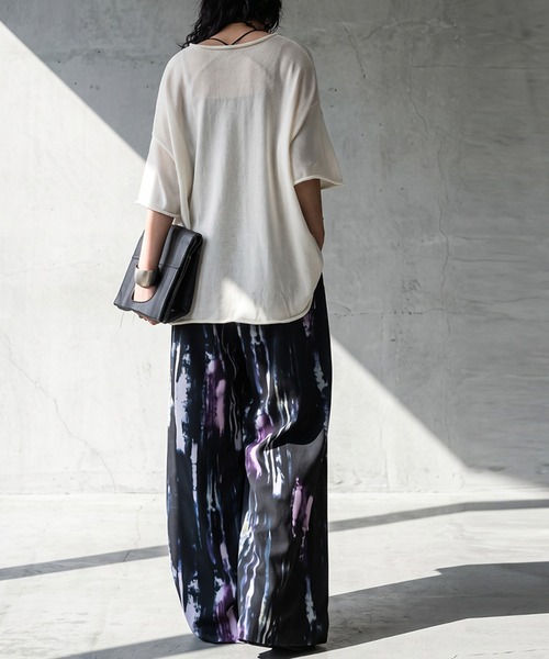 antiqua(アンティカ)の「アート柄 ワイドパンツ(その他パンツ・レディース・ブラック・ONESIZE)」の8枚目の写真