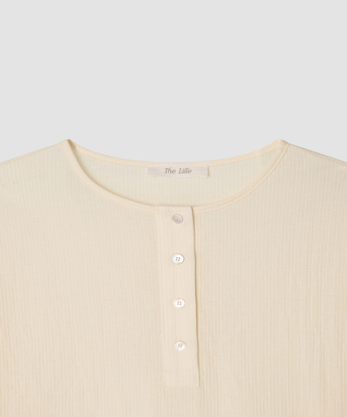 THE LILLE（ザ リル）の「Button Single Blouse_Cream（シャツ/ブラウス・レディース・その他・FREE）」の4枚目の写真