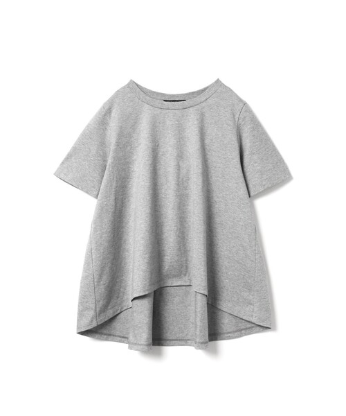 mizuiroind（ミズイロインド）の「mizuiro ind フレアクルーネックTシャツ（Tシャツ/カットソー・レディース・グレー/チャコールグレー/オフホワイト/スモークピンク/ワインレッド/ブルー/ブラック/ネイビー・FREE）」の4枚目の写真