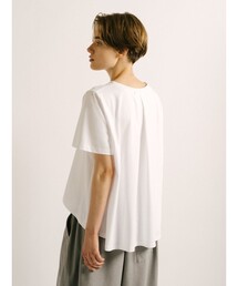mizuiroind（ミズイロインド）の「mizuiro ind フレアクルーネックTシャツ（Tシャツ/カットソー）」