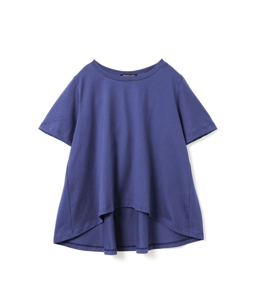 mizuiroind（ミズイロインド）の「mizuiro ind フレアクルーネックTシャツ（Tシャツ/カットソー・レディース・グレー/チャコールグレー/オフホワイト/スモークピンク/ワインレッド/ブルー/ブラック/ネイビー・FREE）」の6枚目の写真