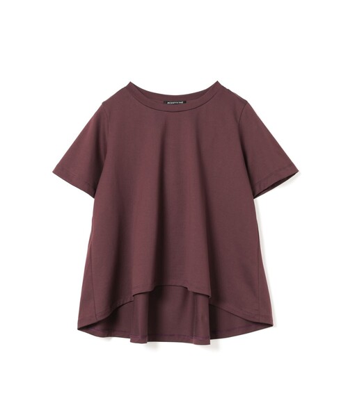 mizuiroind（ミズイロインド）の「mizuiro ind フレアクルーネックTシャツ（Tシャツ/カットソー・レディース・グレー/チャコールグレー/オフホワイト/スモークピンク/ワインレッド/ブルー/ブラック/ネイビー・FREE）」の8枚目の写真