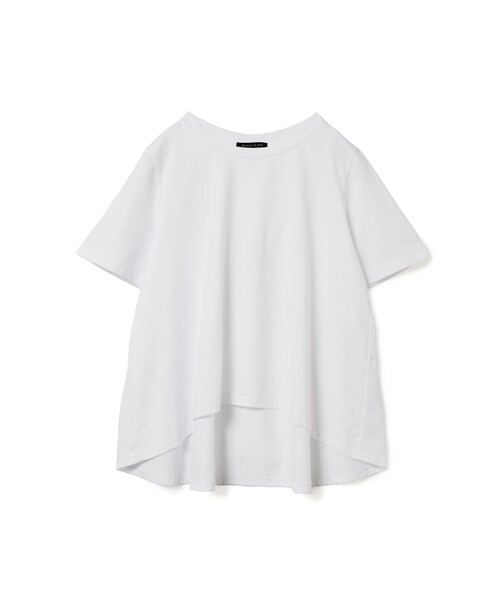 mizuiroind（ミズイロインド）の「mizuiro ind フレアクルーネックTシャツ（Tシャツ/カットソー・レディース・グレー/チャコールグレー/オフホワイト/スモークピンク/ワインレッド/ブルー/ブラック/ネイビー・FREE）」の9枚目の写真