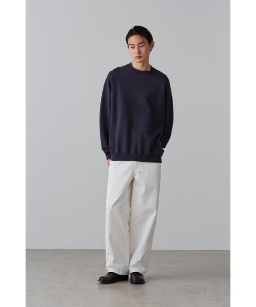 YLEVE（イレーヴ）の「Ｙ / ORGANIC COTTON BLEND HEAVY WEIGHT FLEECE CREW NECK（スウェット・メンズ・ホワイト/ネイビー・1/4）」の8枚目の写真