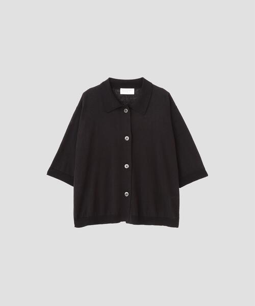 MARGARET HOWELL（マーガレットハウエル）の「FINE LINEN COTTON（カーディガン/ボレロ・レディース・ダークブラウン/ピンク・FREE）」の4枚目の写真