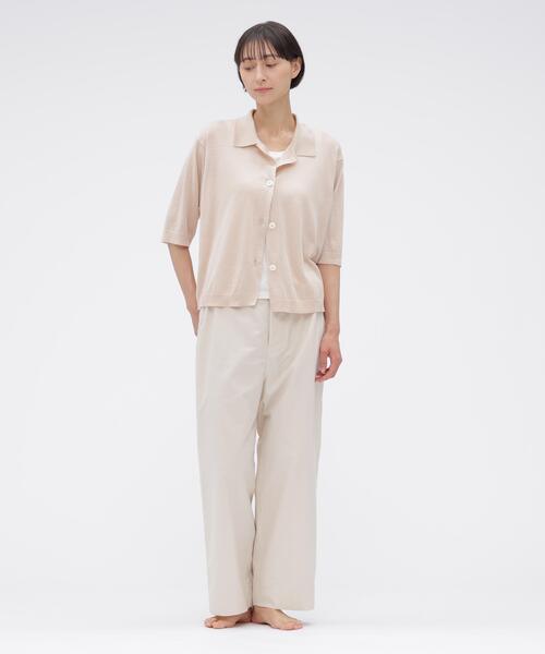 MARGARET HOWELL（マーガレットハウエル）の「FINE LINEN COTTON（カーディガン/ボレロ・レディース・ダークブラウン/ピンク・FREE）」の6枚目の写真