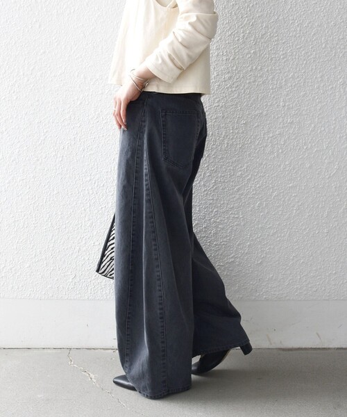 SHIPS any（シップス エニィ）の「〈洗濯機可能〉バレル デニム パンツ［SHIPS any DENIM］（デニムパンツ・レディース・ブルー/チャコールグレー/ブラウン・38/36）」の10枚目の写真