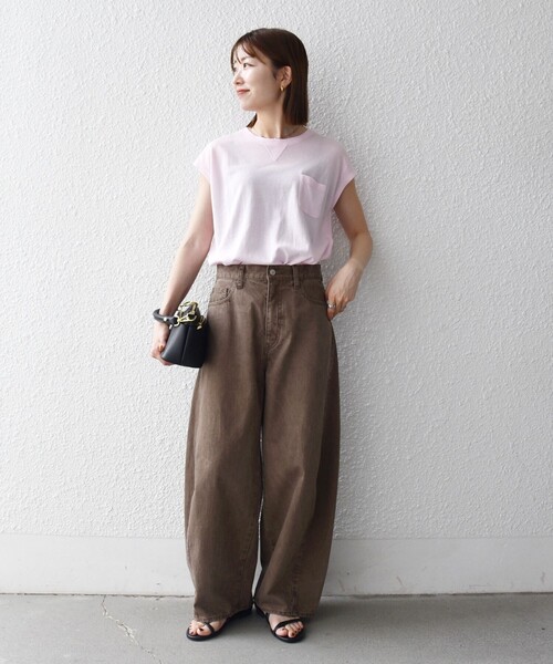 SHIPS any（シップス エニィ）の「〈洗濯機可能〉バレル デニム パンツ［SHIPS any DENIM］（デニムパンツ・レディース・ブルー/チャコールグレー/ブラウン・38/36）」の12枚目の写真