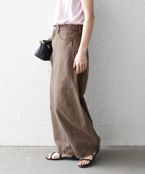 SHIPS any（シップス エニィ）の「〈洗濯機可能〉バレル デニム パンツ［SHIPS any DENIM］（デニムパンツ・レディース・ブルー/チャコールグレー/ブラウン・38/36）」の17枚目の写真