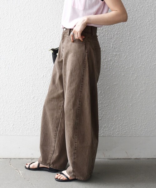 SHIPS any（シップス エニィ）の「〈洗濯機可能〉バレル デニム パンツ［SHIPS any DENIM］（デニムパンツ・レディース・ブルー/チャコールグレー/ブラウン・38/36）」の18枚目の写真