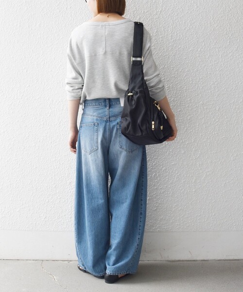 SHIPS any（シップス エニィ）の「〈洗濯機可能〉バレル デニム パンツ［SHIPS any DENIM］（デニムパンツ・レディース・ブルー/チャコールグレー/ブラウン・38/36）」の20枚目の写真