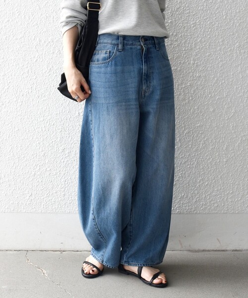 SHIPS any（シップス エニィ）の「〈洗濯機可能〉バレル デニム パンツ［SHIPS any DENIM］（デニムパンツ・レディース・ブルー/チャコールグレー/ブラウン・38/36）」の22枚目の写真
