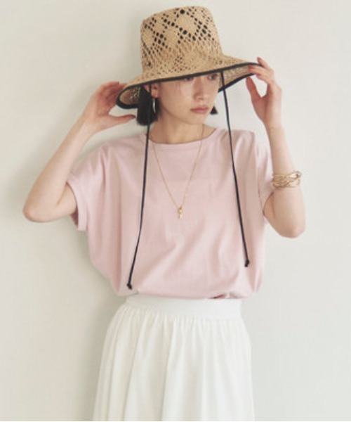 Doux archives(ドゥアルシーヴ)の「袖折り返しTシャツ(Tシャツ/カットソー・レディース・ピンクベージュ/オフホワイト/グレイッシュベージュ/チャコールグレー/ブラック・36/38)」の21枚目の写真