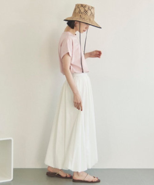 Doux archives(ドゥアルシーヴ)の「袖折り返しTシャツ(Tシャツ/カットソー・レディース・ピンクベージュ/オフホワイト/グレイッシュベージュ/チャコールグレー/ブラック・36/38)」の17枚目の写真
