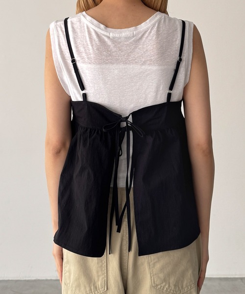 CANAL JEAN(キャナルジーン)の「El mar バックオープンキャミソール(シャツ/ブラウス・レディース・ブラック・ONE SIZE)」の7枚目の写真