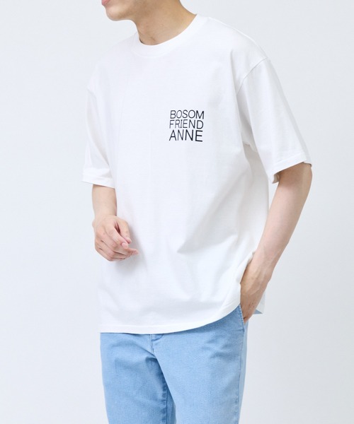 SCREEN STARS(スクリーンスターズ)の「【SCREEN STARS / スクリーンスターズ】BoscmFriendタイポグラフィTシャツ(Tシャツ/カットソー・メンズ・ホワイト/ブラック・L/LL/M)」の2枚目の写真