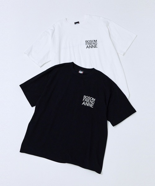 SCREEN STARS(スクリーンスターズ)の「【SCREEN STARS / スクリーンスターズ】BoscmFriendタイポグラフィTシャツ(Tシャツ/カットソー・メンズ・ホワイト/ブラック・L/LL/M)」の1枚目の写真