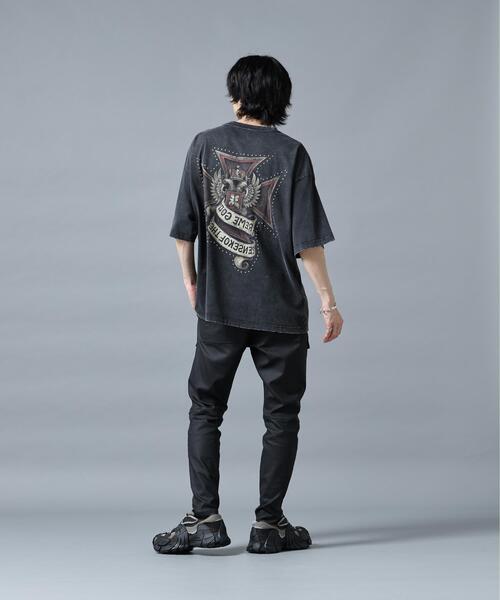 DANKE SCHON(ダンケシェーン)の「DankeSchon/ダンケシェーン/BRUST RHINESTONE STUDS(Tシャツ/カットソー・メンズ・ブラック・M/L)」の3枚目の写真