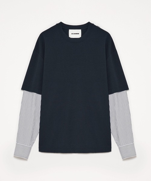 JIL SANDER(ジルサンダー)の「T-SHIRT CN LS(Tシャツ/カットソー・メンズ・ネイビー系・M/S)」の1枚目の写真
