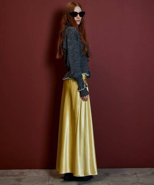 MAISON SPECIAL(メゾンスペシャル)の「V-Neck Frill Cardigan/Vネックフリルカーデ(カーディガン/ボレロ・レディース・ブルー/グレー/ブラック・FREE)」の10枚目の写真