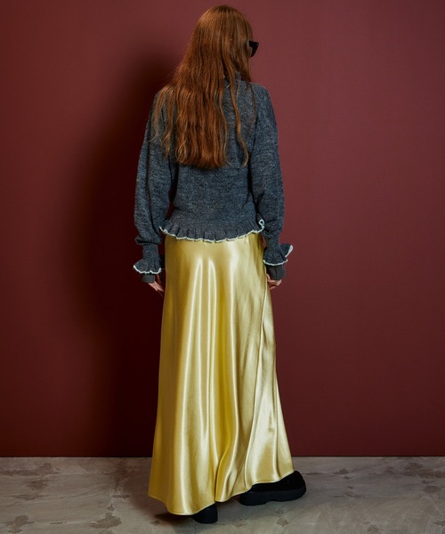 MAISON SPECIAL(メゾンスペシャル)の「V-Neck Frill Cardigan/Vネックフリルカーデ(カーディガン/ボレロ・レディース・ブルー/グレー/ブラック・FREE)」の11枚目の写真