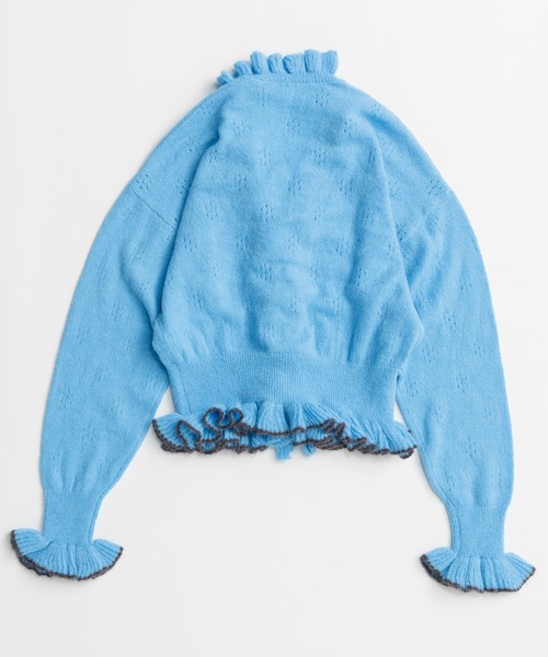 MAISON SPECIAL(メゾンスペシャル)の「V-Neck Frill Cardigan/Vネックフリルカーデ(カーディガン/ボレロ・レディース・ブルー/グレー/ブラック・FREE)」の20枚目の写真