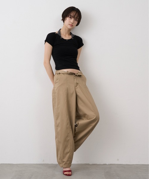 NUJOH(ヌゾ)の「Halter Neck Layered Tee / ホルターネックレイヤードT(Tシャツ/カットソー・レディース・ブラック/グレー/ブルー・FREE)」の10枚目の写真