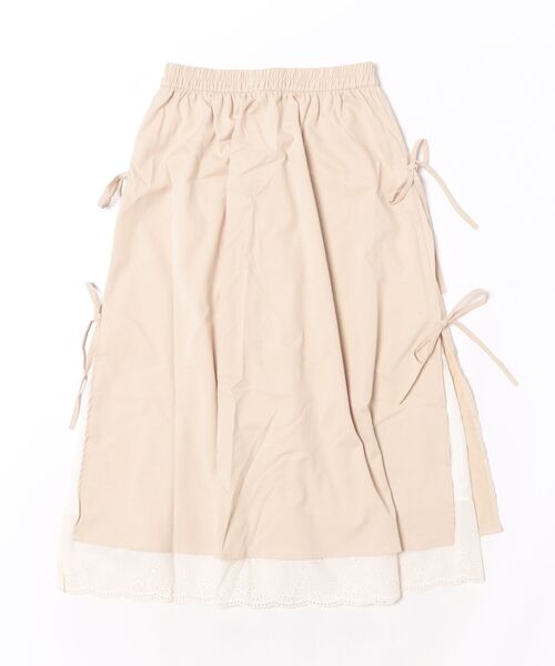 MAISON DE THERESE(メゾン ド テレーズ)の「両層レース裾リボン付きロングスカート(スカート・レディース・ブルー/Black/アイボリー/Beige・M)」の14枚目の写真