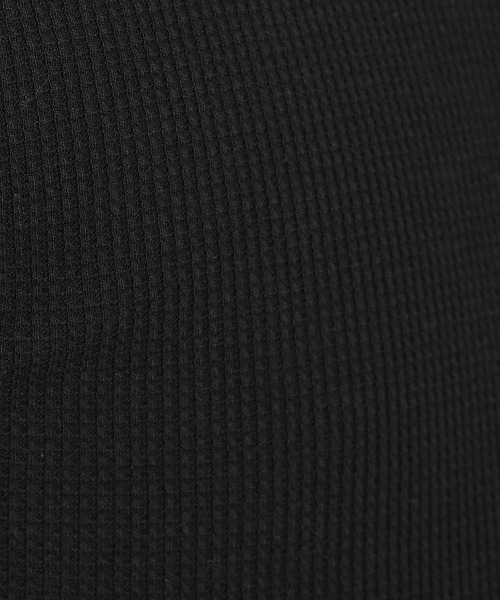 LUXSTYLE（ラグスタイル）の「ワッフル刺繍ヘンリーネックTシャツ（Tシャツ/カットソー・メンズ・ブラック/ホワイト・L/M）」の12枚目の写真
