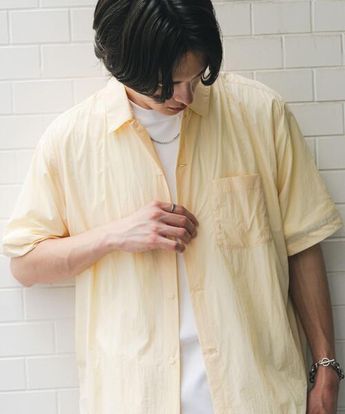 SENSE OF PLACE by URBAN RESEARCH(センスオブプレイスバイアーバンリサーチ)の「シアーリップショートスリーブシャツ(シャツ/ブラウス・メンズ・ブラック/イエロー/ミント・MEDIUM/LARGE)」の9枚目の写真