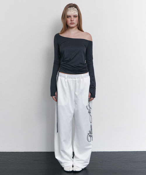 PLEASENOFOLLOW(プリーズノーフォロー)の「Dolly Reversible Pants (White)(スウェットパンツ・レディース・その他・FREE)」の2枚目の写真