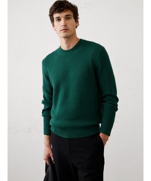 BANANA REPUBLIC FACTORY STORE(バナナリパブリック ファクトリーストア)の「BANANA REPUBLIC FACTORY STORE Cozy テクスチャードセーター(ニット/セーター・メンズ・アイボリー/チャコールグレー/バーガンディー/グリーン・M/L/XL/S)」の4枚目の写真