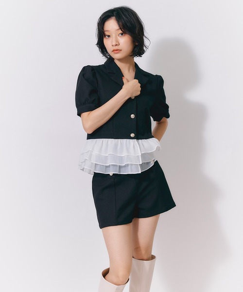 REDYAZEL(レディアゼル)の「【Classic Button Series】クラシックマルチボタンハイウエストショートパンツ(その他パンツ・レディース・ブラック/ベージュ/オフホワイト・FREE)」の19枚目の写真