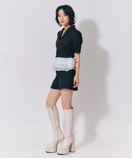 REDYAZEL(レディアゼル)の「【Classic Button Series】クラシックマルチボタンハイウエストショートパンツ(その他パンツ・レディース・ブラック/ベージュ/オフホワイト・FREE)」の9枚目の写真