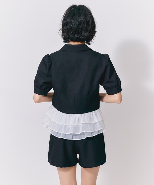 REDYAZEL(レディアゼル)の「【Classic Button Series】クラシックマルチボタンハイウエストショートパンツ(その他パンツ・レディース・ブラック/ベージュ/オフホワイト・FREE)」の4枚目の写真