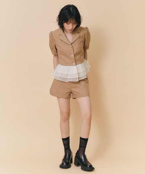 REDYAZEL(レディアゼル)の「【Classic Button Series】クラシックマルチボタンハイウエストショートパンツ(その他パンツ・レディース・ブラック/ベージュ/オフホワイト・FREE)」の21枚目の写真